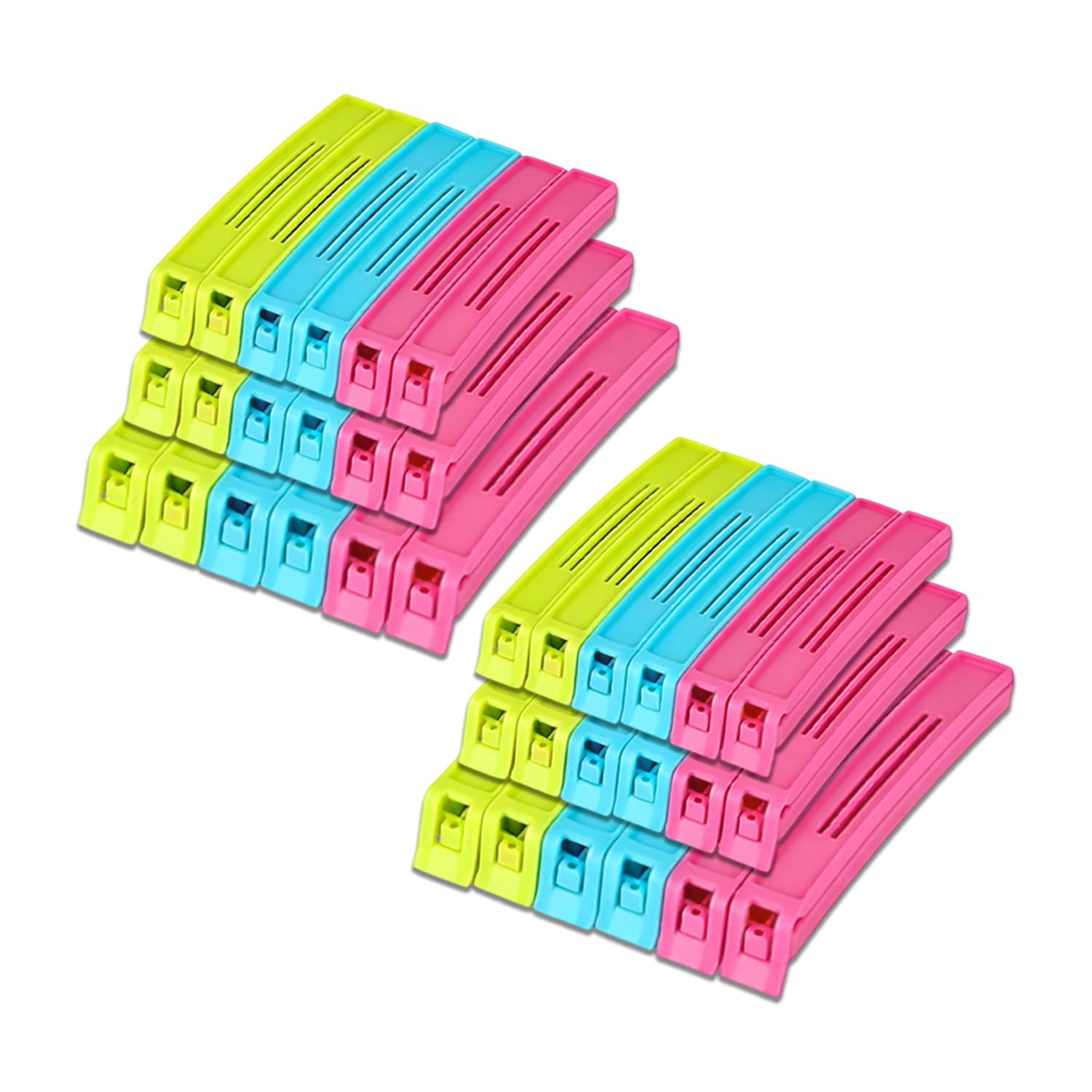 Gambit Premium Pouch Sealer, Reusable Airtight Clips for Keeping Food Fresh, Vacuum Sealer for Home & Kitchen, Snack Bag Sealing Clips (Multicolor), Pack of 36-image-11