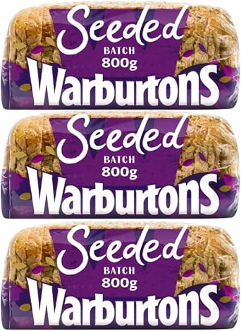 Thick Sliced Seeded Batch Bread Warburton 3x800g 3x800g