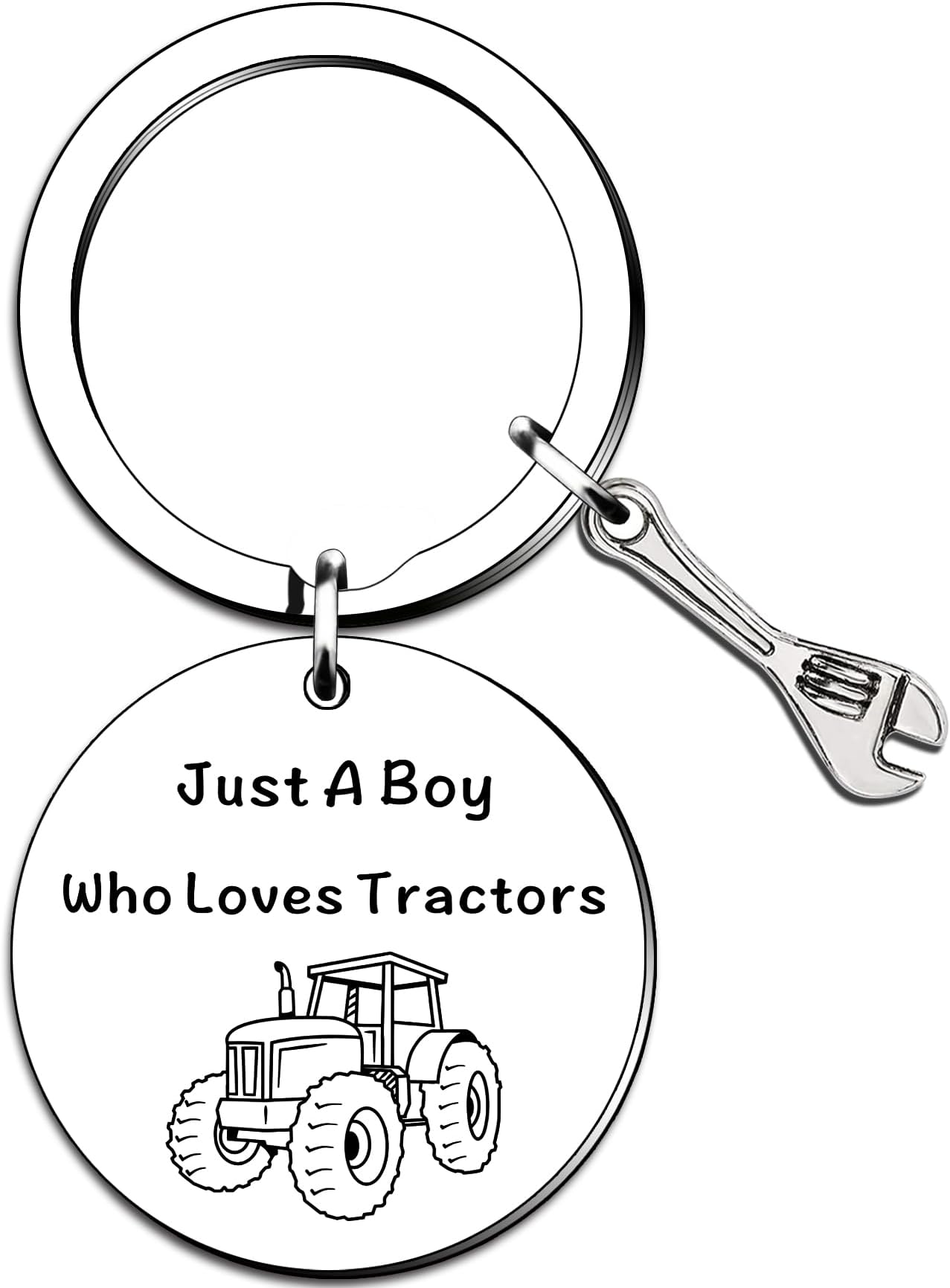 Funny Tractor Keyring Gifts Just A Boy Who Loves Tractors Tractor Lover Gift For Boys, Who Loves Tractors Keyring