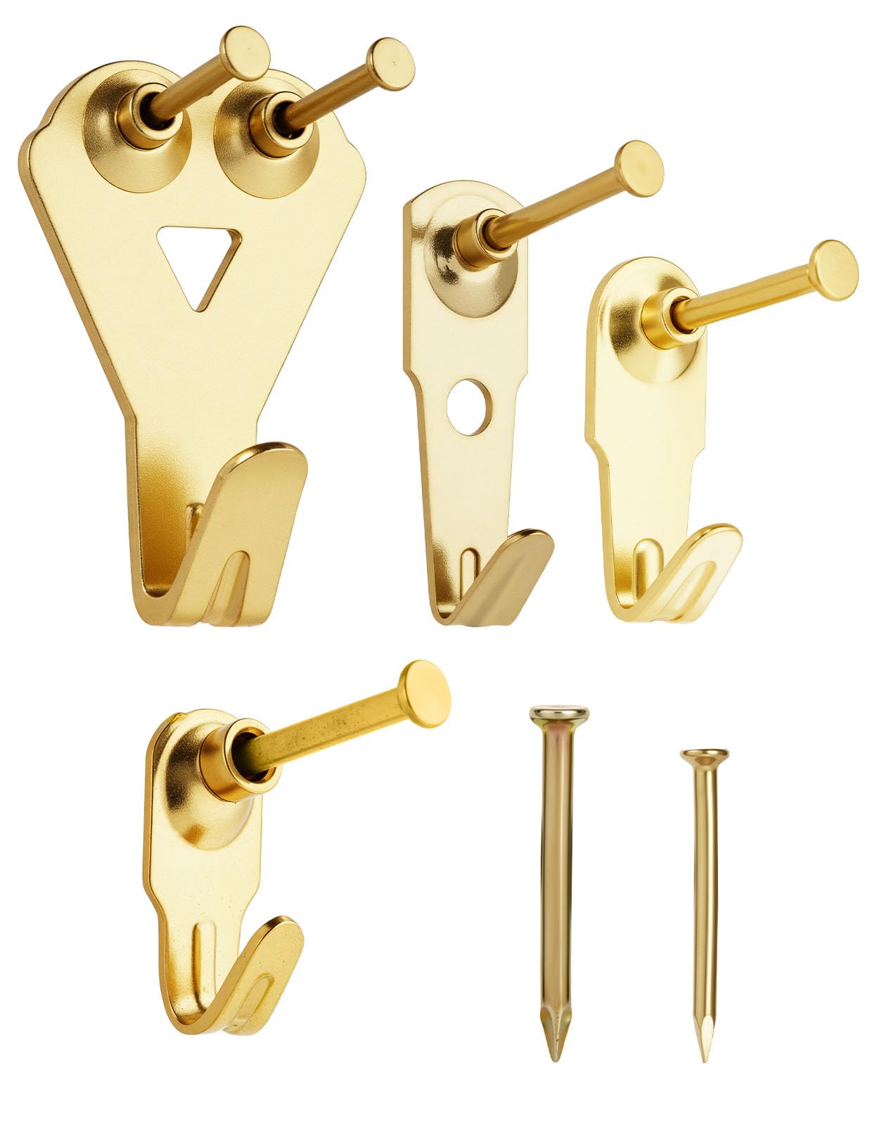 YHYZ Picture Hooks Heavy Duty, Picture Hanging Kit: Hangers (50 30 20 10 lbs) + Small Nails, Hanging Clock Photo Mirror Painting, for Plasterboard Wood Dry Walls Hardwall