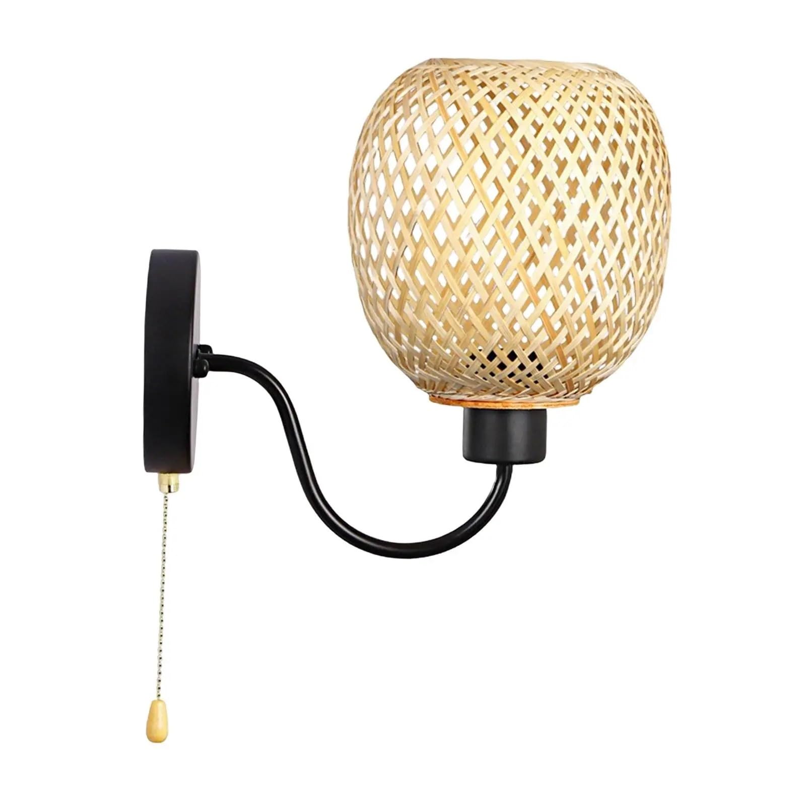 Appliques murales en rotin vintage luminaire intérieur pour couloir et grange E27