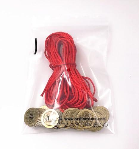 Miniatura 7 de RayLineDo Paquete de 50 monedas chinas de la dinastía Qing Lucky Feng Shui de la suerte de la fortuna y el éxito de imitación de metal antiguo,