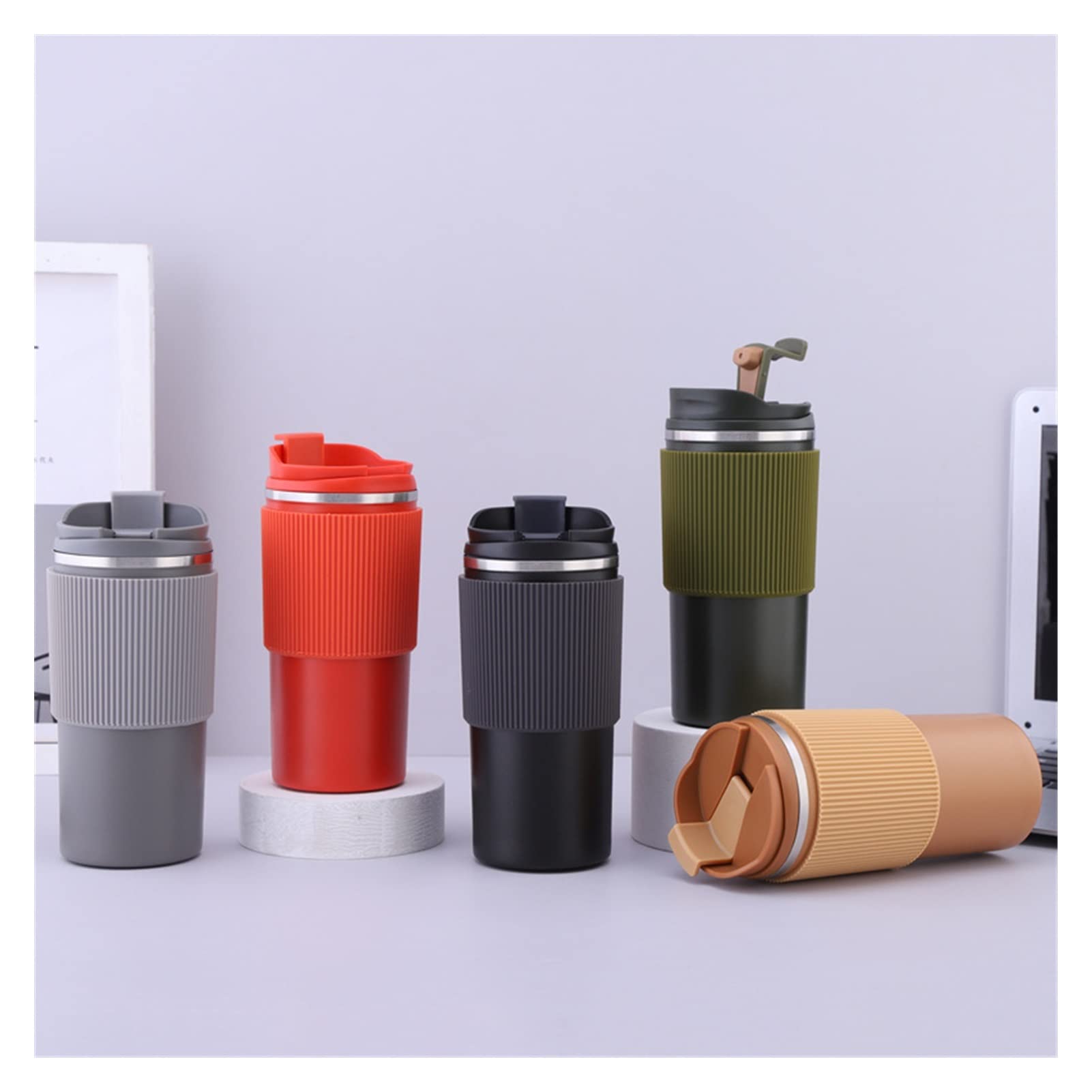 MRKU rutschfeste Kaffeetasse, tragbar, für den Mehrzweckgebrauch, fürs Auto, für Fitness, Laufen, Fitnessstudio, Sport, Wasserflasche