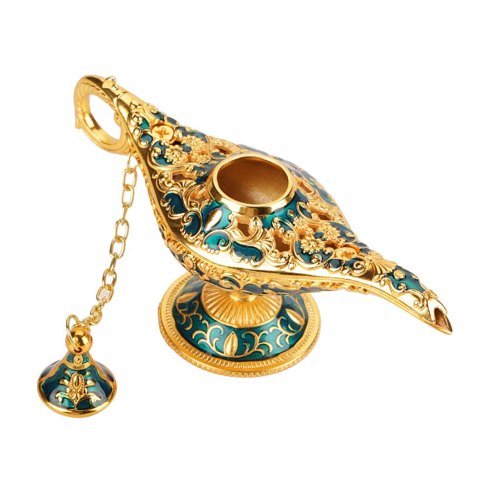 LetCartMaker Miracle Lamp, Elegant 3D Relief Design, Aladdin Lamp, Genie Lamp, Unique Craftsmanship, 12 x 4.5 x 6.5 cm, Phnom Penh Blue