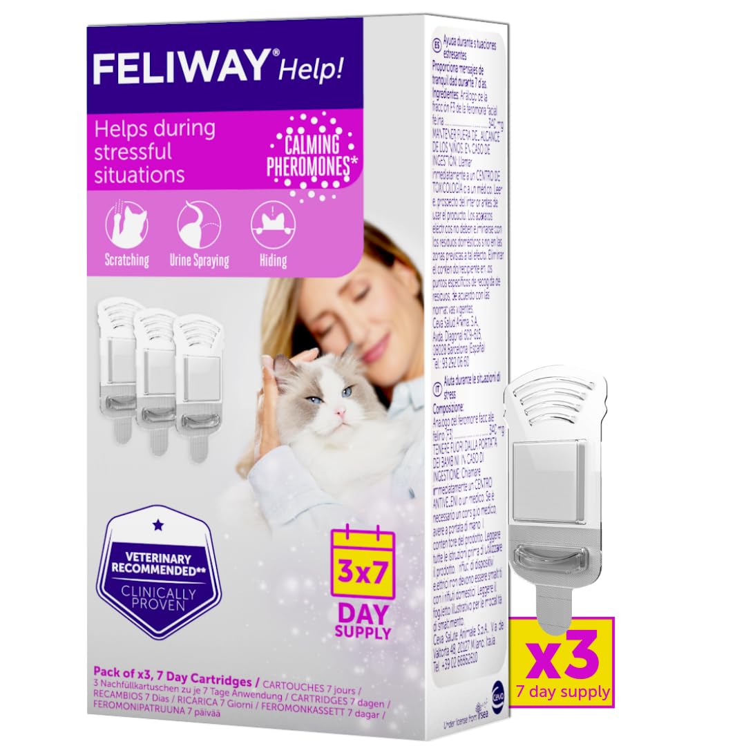 FELIWAY® Help! Cat Calming Pheromone Refills (7 Days), 3-Pack