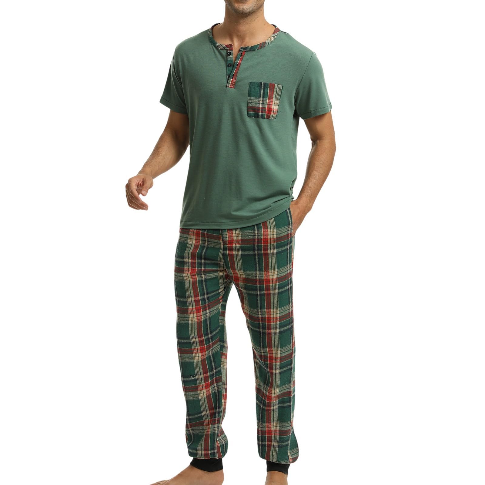 Pigiama Uomo Estivo 2 Pezzi, Estate Pigiami Due Pezzi Manica Corta Leggero Pigiama Estivo Uomo Maglia E Pantalone Corto Pigiami Set Due Pezzi Top E Pantaloncini Completino Per Casa Leggero E Morbido