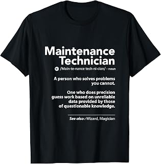 Job Definition Funny Sarcastic Maintenance Technician Wizard T-Shirt