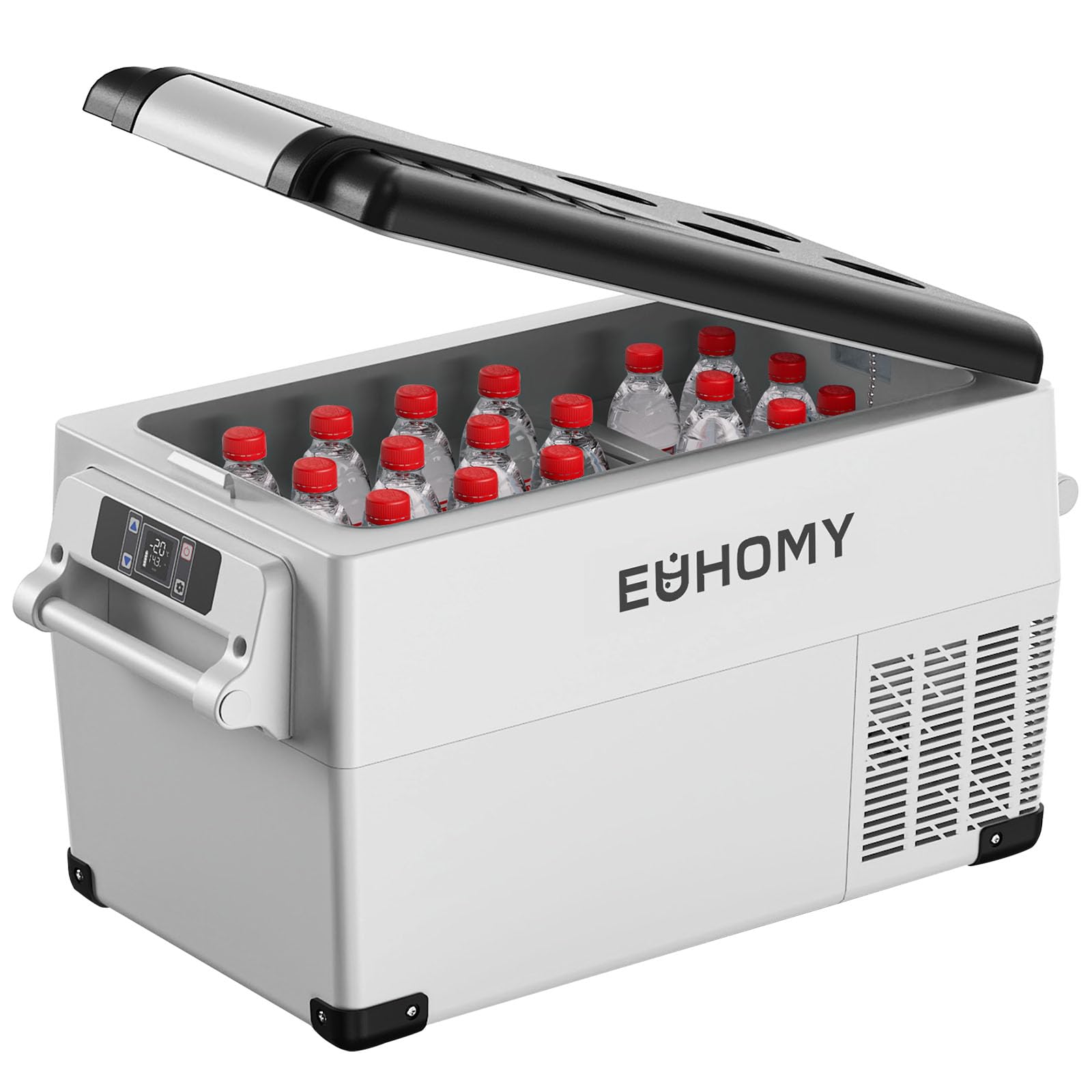 Amazon.co.jp: EUHOMY 車載冷蔵庫 35L 大容量 ポータブル冷蔵庫 2室
