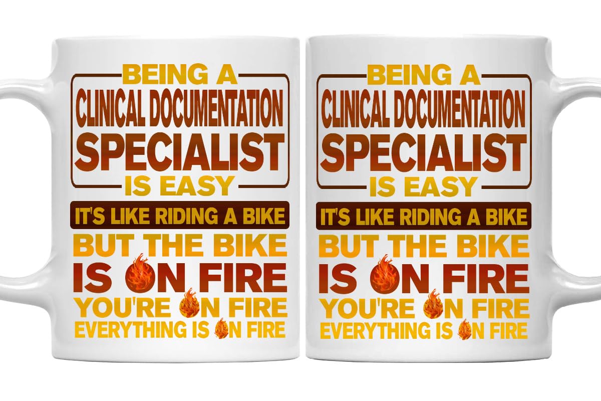 MONIZILUCKY Funny Clinical Documentation Specialist Gift - 11oz Clinical Documentation Specialist Mug - Humor Ceramic Coffee Mug Gifts for Husband, Dad, Coworker, Friends on Fathers Day