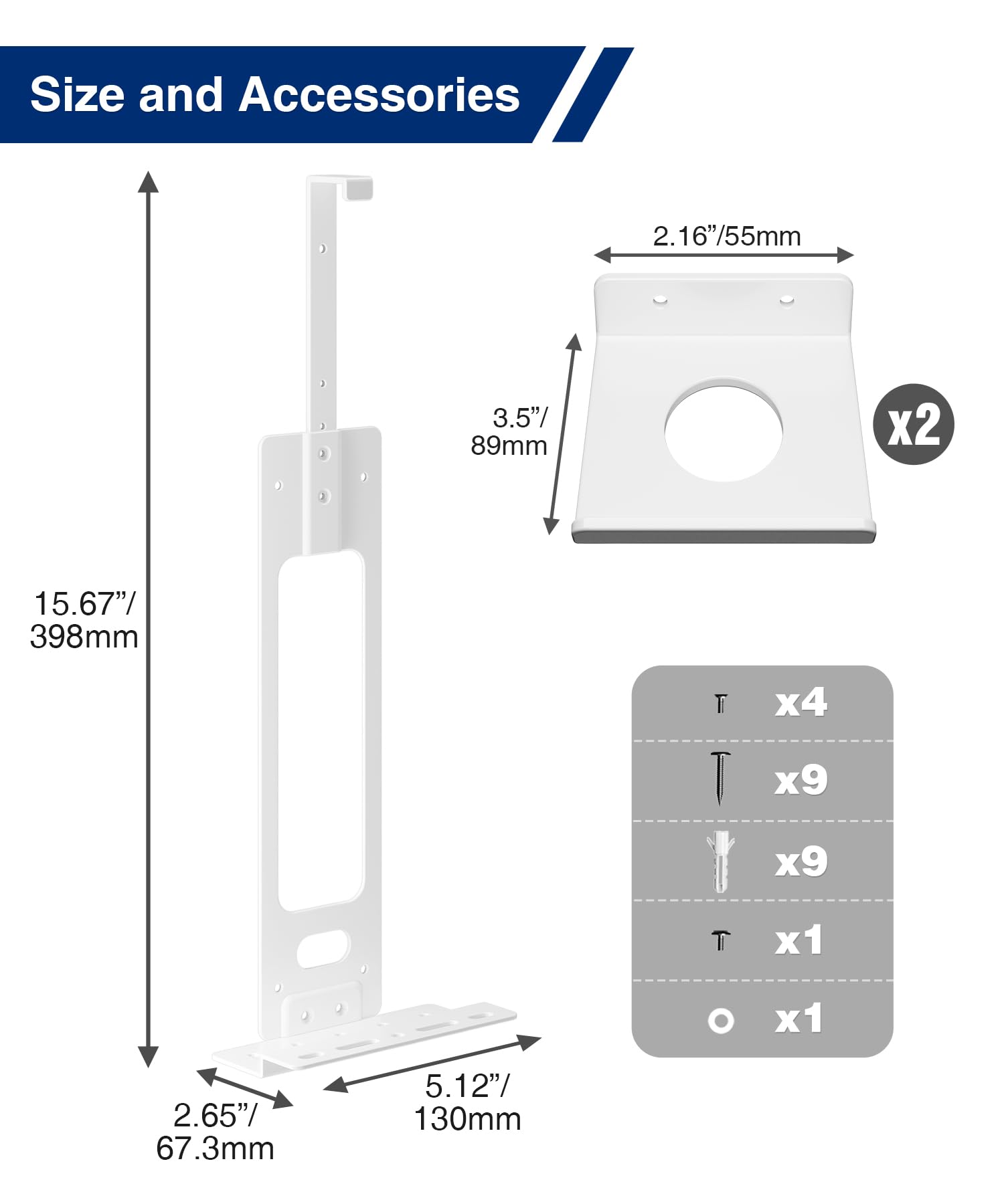 songsoso Soporte de pared para consola PS5: soporte blanco para juegos para PlayStation 5 y 2 kits de soporte de controlador