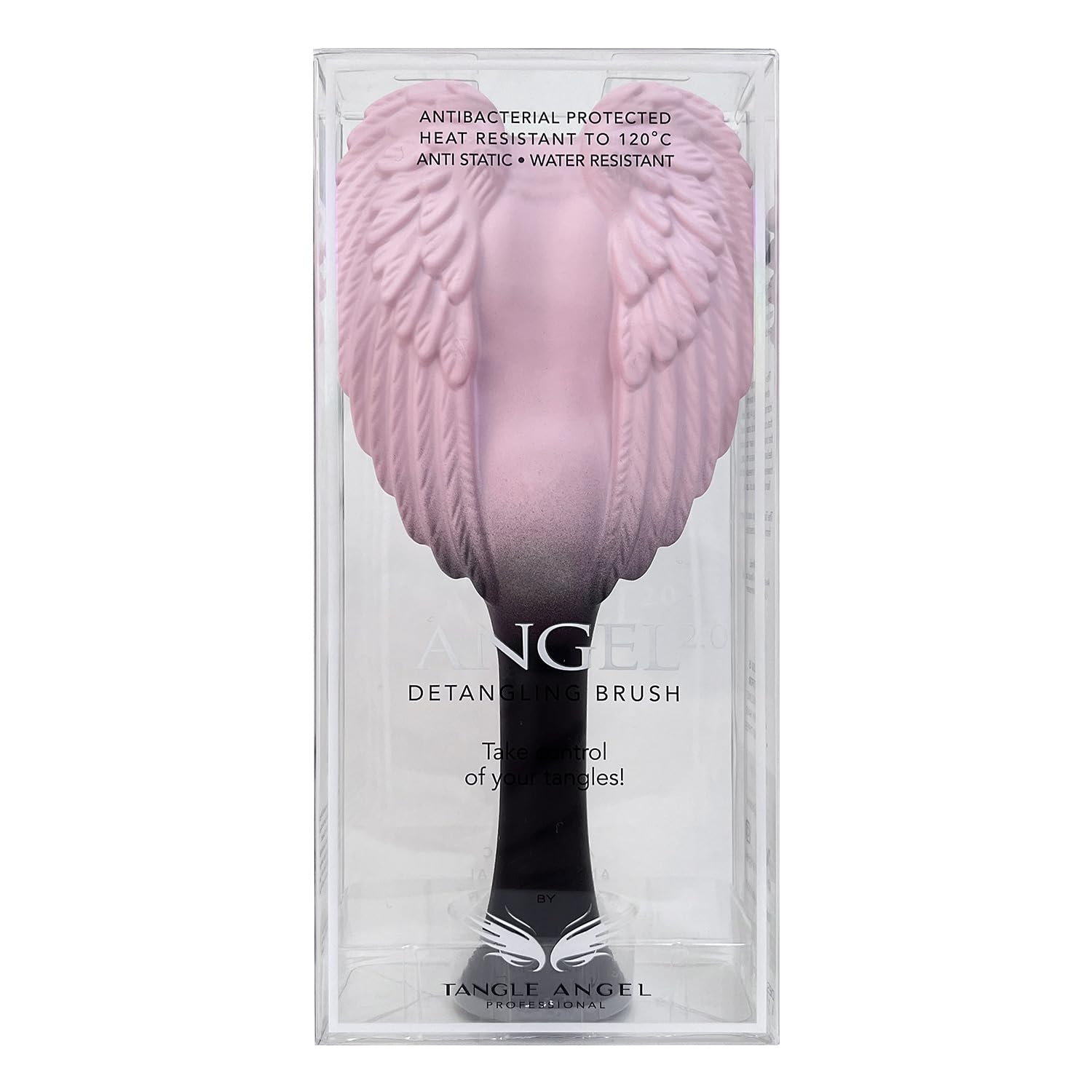 Tangle Angel Cepillo para desenredar el cabello para mujer, cepillo antiestático con alas de ángel para cabello húmedo y seco, cepillo desenredante de cerdas flexibles para cabello liso, ondulado y
