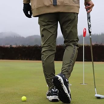 ラッセルノ ゴルフ ロゴ ストレッチ ジョガー ロングパンツ カーキ 2XL 7 Amazon | ゴルフウェア ジョガーパンツ メンズ レディース