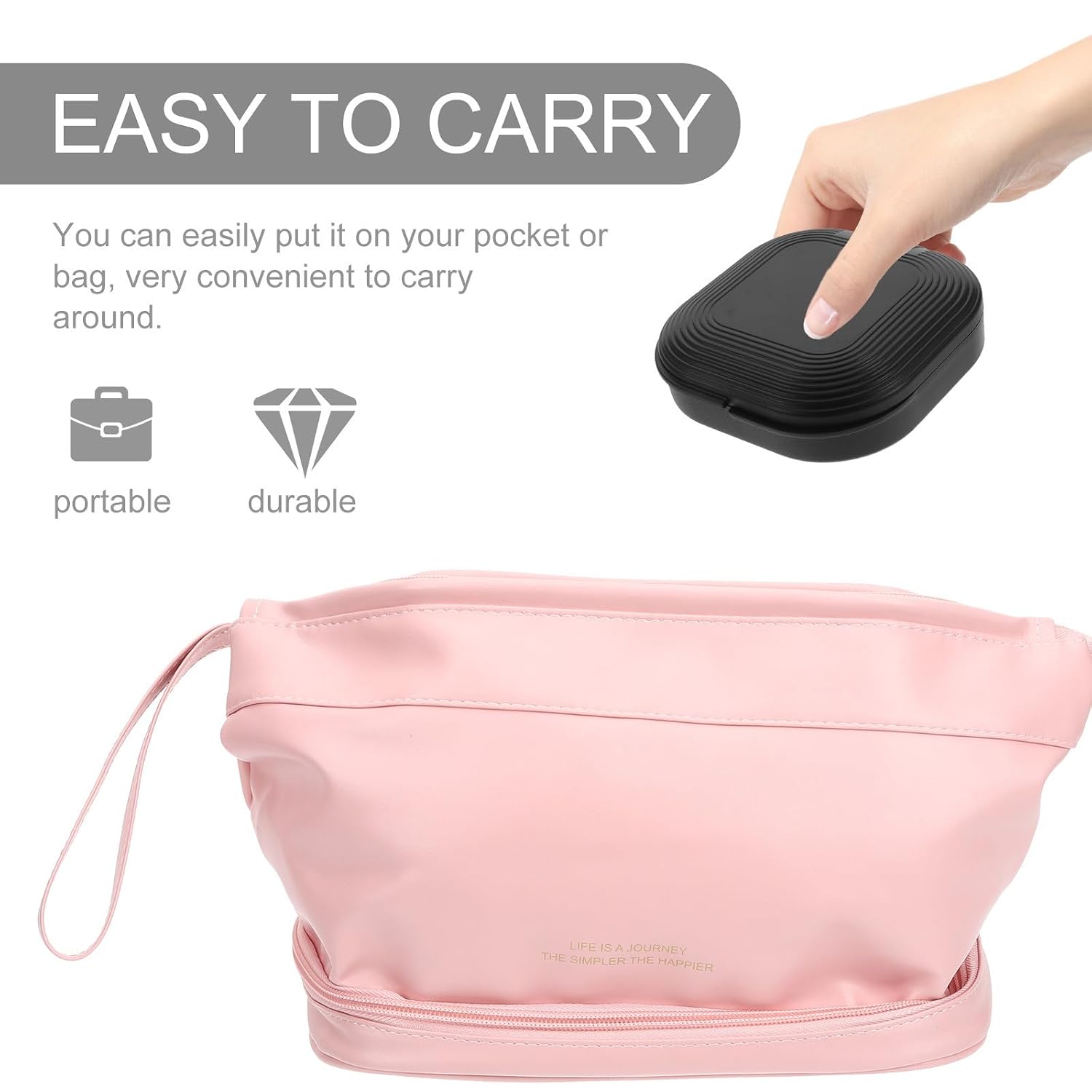 Breathable Retainer Holder Box Portable ABS Black Cover Design