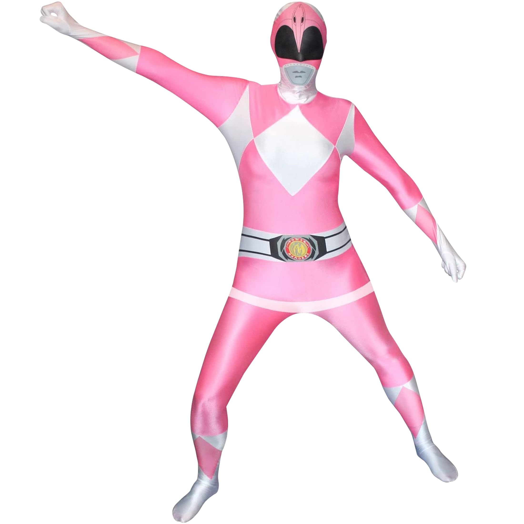 Morphsuits Disfraz Heroína Acción Rosa Mujer Adulto Traje Cuerpo Entero Capucha Cremallera Carnaval Halloween