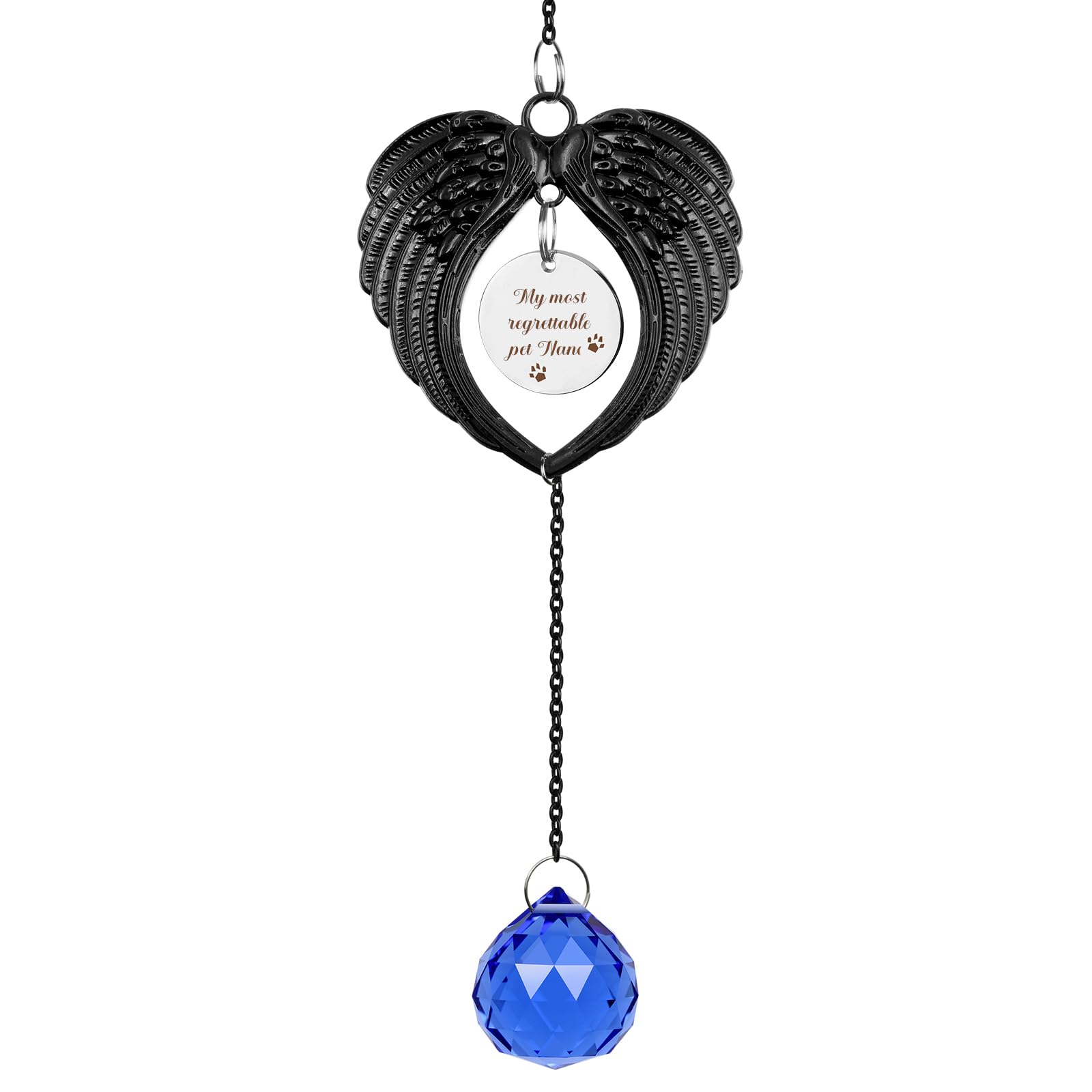 Dog Memorial Gifts for Loss of Dog Cat Pet Paw Print Sun Catcher Sympathy Gift Crystals Prisms Hanging Garden Decor Rainbow Suncatcher Pet Dog Remembrance (Custom Made) — image 1