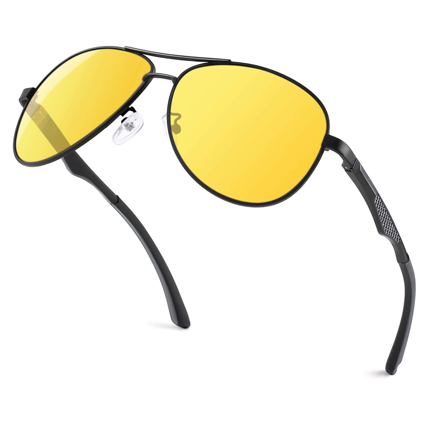 GQUEEN Classic Military Style Pilot Polarized Sunglasses Spring Hinges Al-Mg for mens womens MOS1