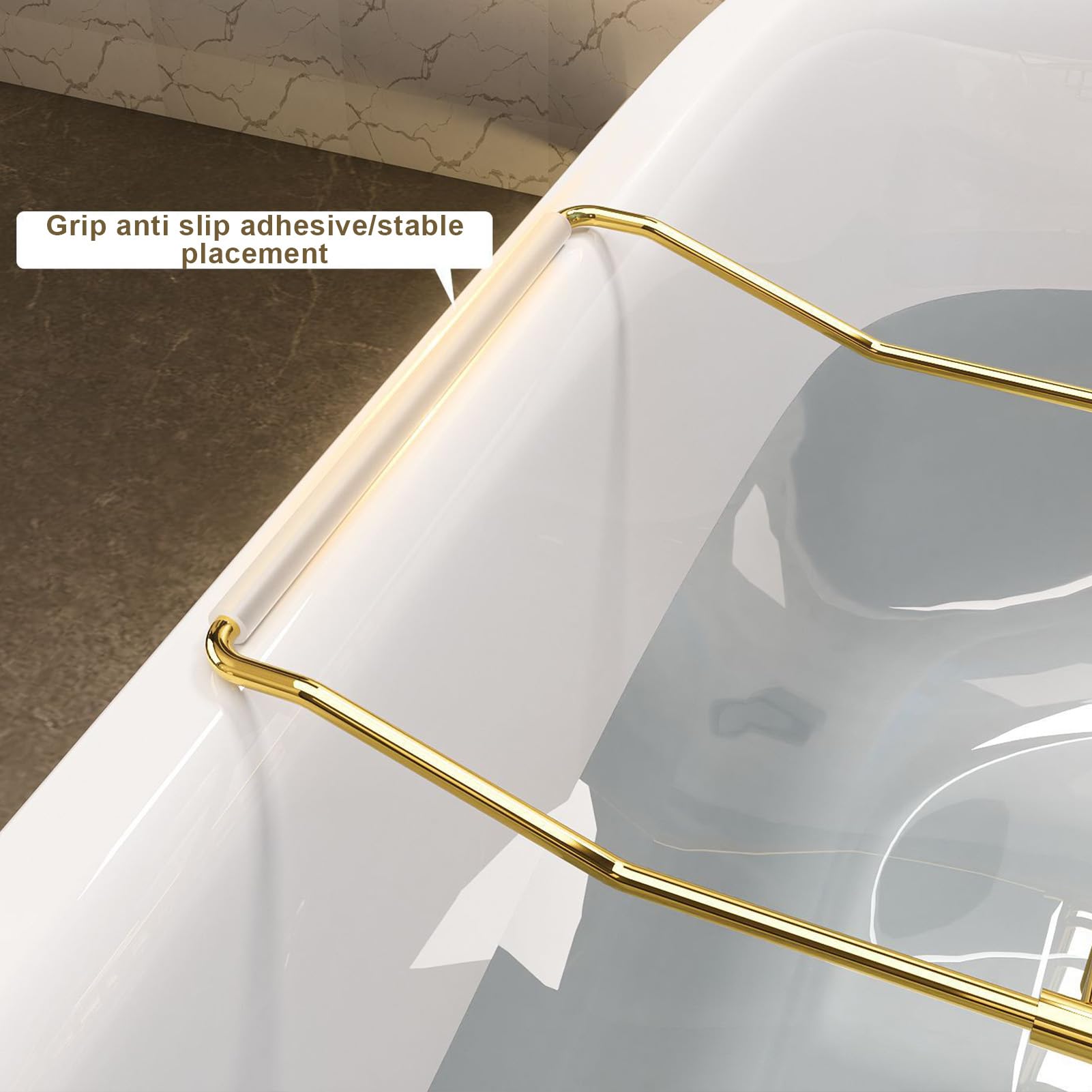 Bandeja de baño extensible ajustable, estante de bañera de relajación para spa, impermeable, se adapta a la mayoría de bañeras, ideal para velas, libros y bebidas
