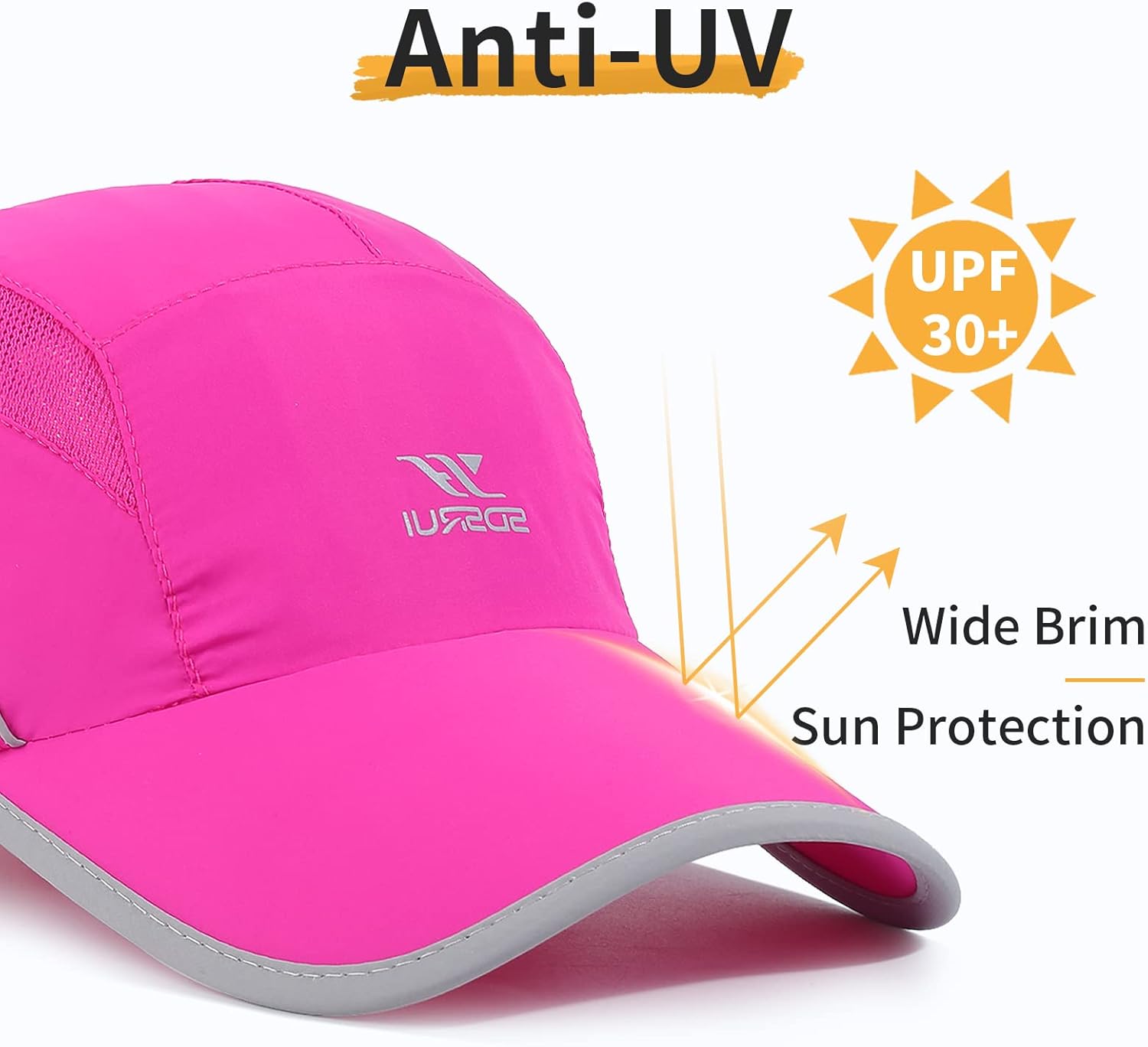 Running Hat Mesh Sports Cap Lightweight Quick Drying Runner Cap for Men Women - Image 2