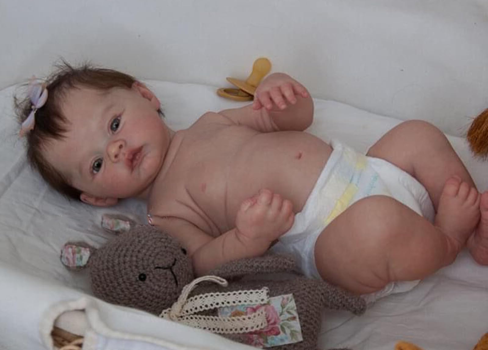 Zero Pam Bebe Reborn Silicona Cuerpo Completo 45 CM Bebe Muñeca Niña Muñecas Reborn Silicona Blanda Bebe Que Parece Real Bebé Reborn Realista