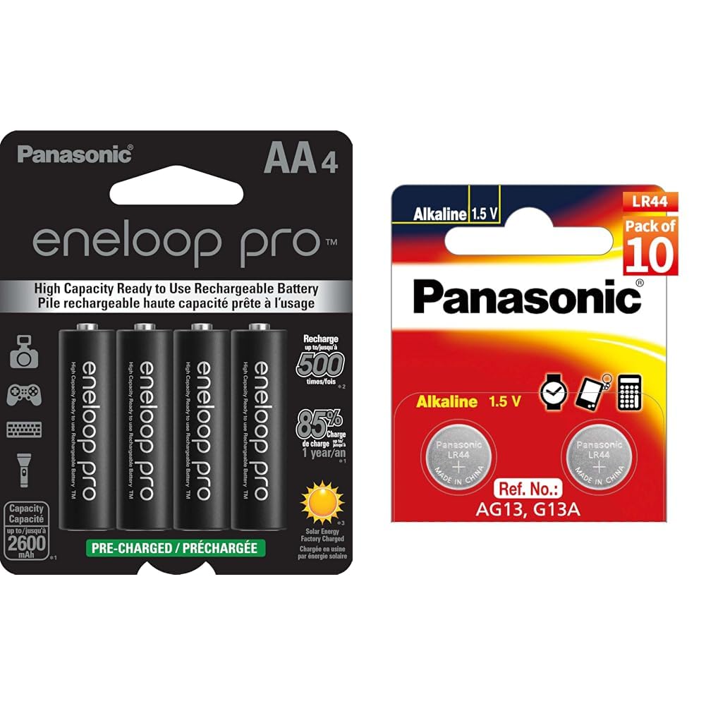 Panasonic BK-3HCCE/4BN Eneloop (Up to 2550 mAH) Pro AA high Capacity Ni-MH Pre-Charged Rechargeable