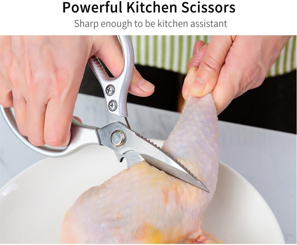 Stainless Steel Kitchen Scissors Powerful Household Chicken Multifunctional Professional Sharp