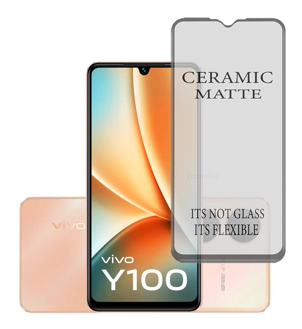 Tremolite Ceramic Matte Unbreakable Flexible Screen Guard Protector for Vivo Y100 5G Edge to Edge Full Coverage, Pack of 1 (B0CRLDV919) Amazon Price History, Amazon Price Tracker
