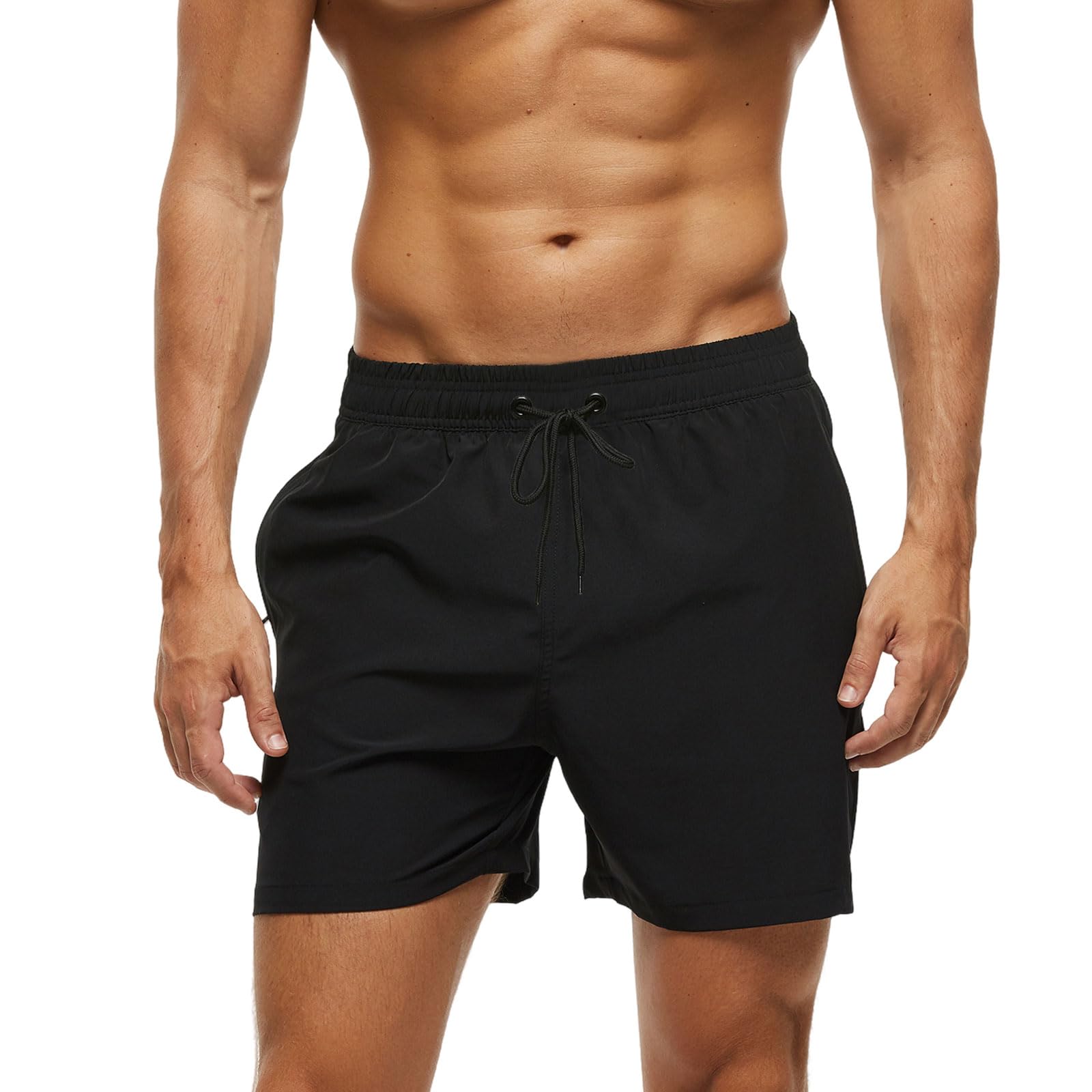 Costume Uomo Mare Asciugatura Rapida Costumi da Bagno Uomo Pantaloncini Mare con Tasche Zip Boxer Spiaggia Piscina Surf Fodera in Rete e Coulisse Regolabile