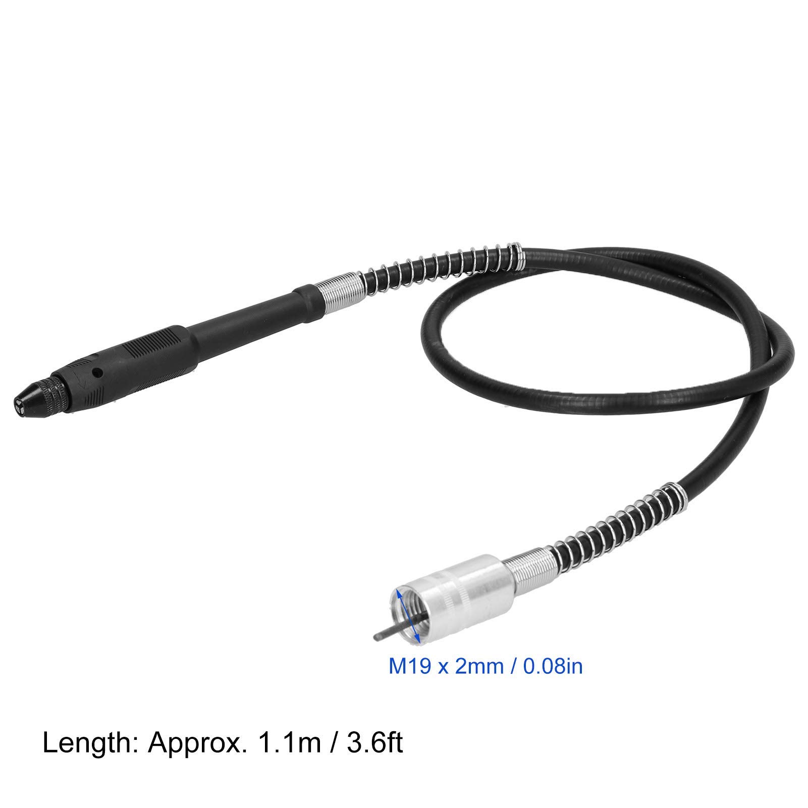 Flexible Bohrwelle Verlängerung Flexwelle mit elektrischer Bohrmaschine 3,2 mm Spannfutter mit flexibler Welle Zubehör für Elektrowerkzeuge 1,1 m