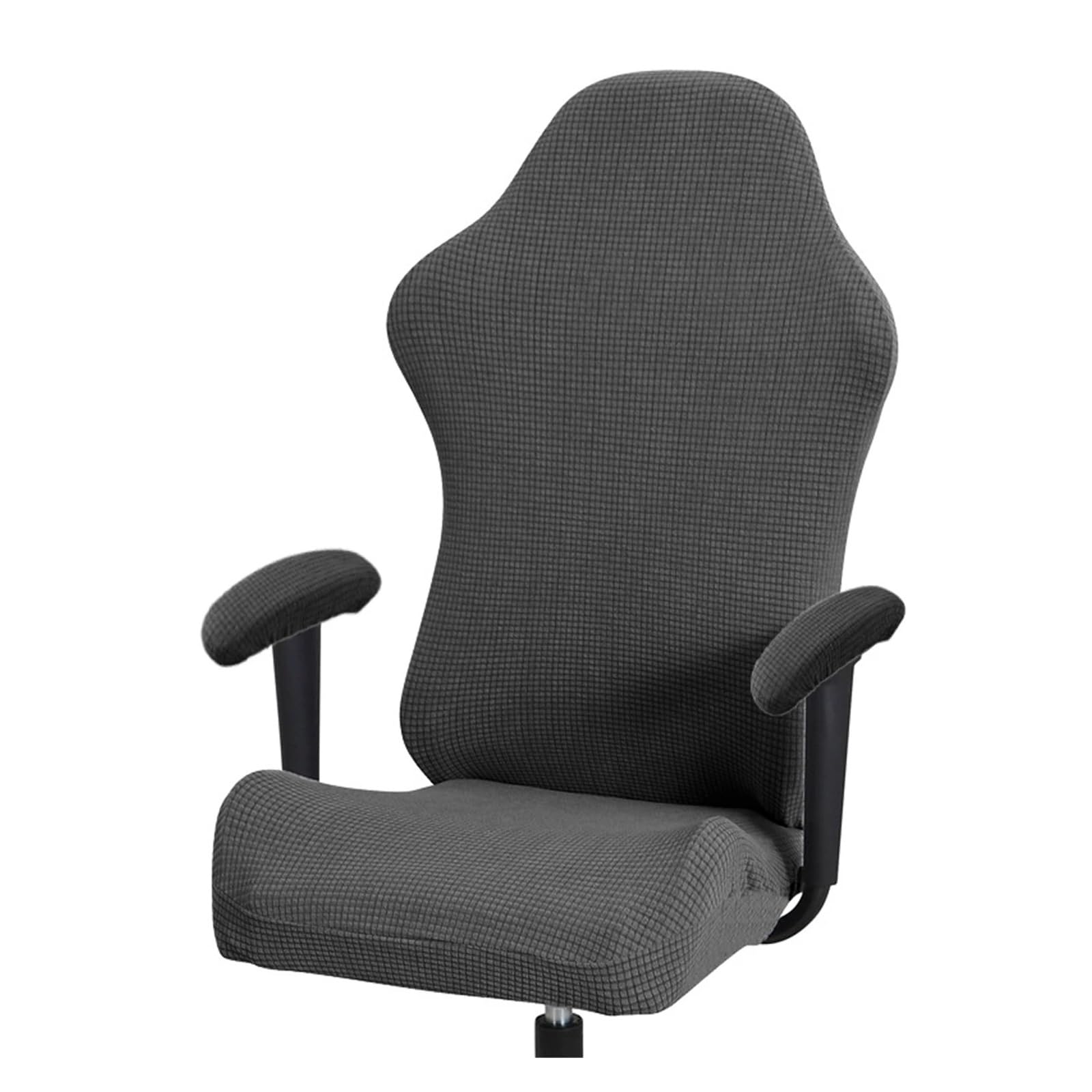 ZHOUXYFDC Gaming Chair Cover Thick Office Computer Game Chair Slipcovers Stretchy Reclining Racing Gaming Chair Cover Protector With Armrest Cover(Dark Grey)