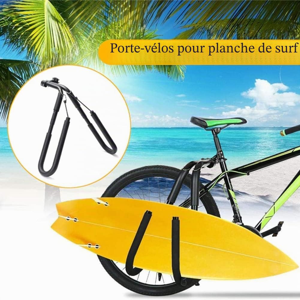 Support de Planche de Surf Réglable pour Vélo - Accessoire pour Longboards