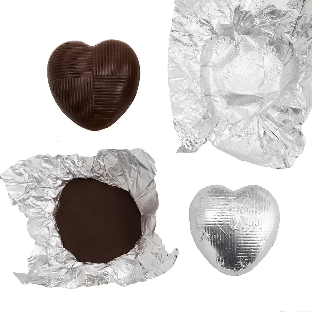 Italian Options Milk Chocolate Foiled Hearts, 30 Chocolates, Purple Foil — view 69