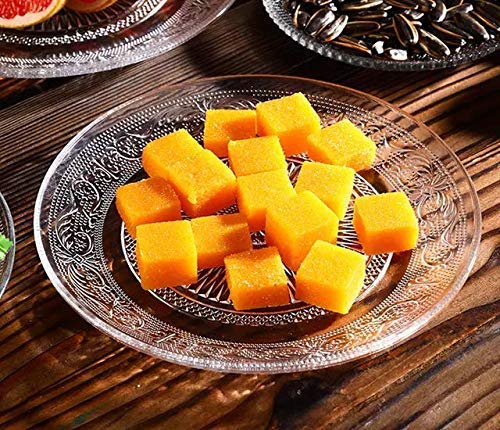 Image of 7 Inch Serving Plate for Snacks | Starter Plate for Serving | Designer Starter Glass Plate for Serving -Set of (4)
