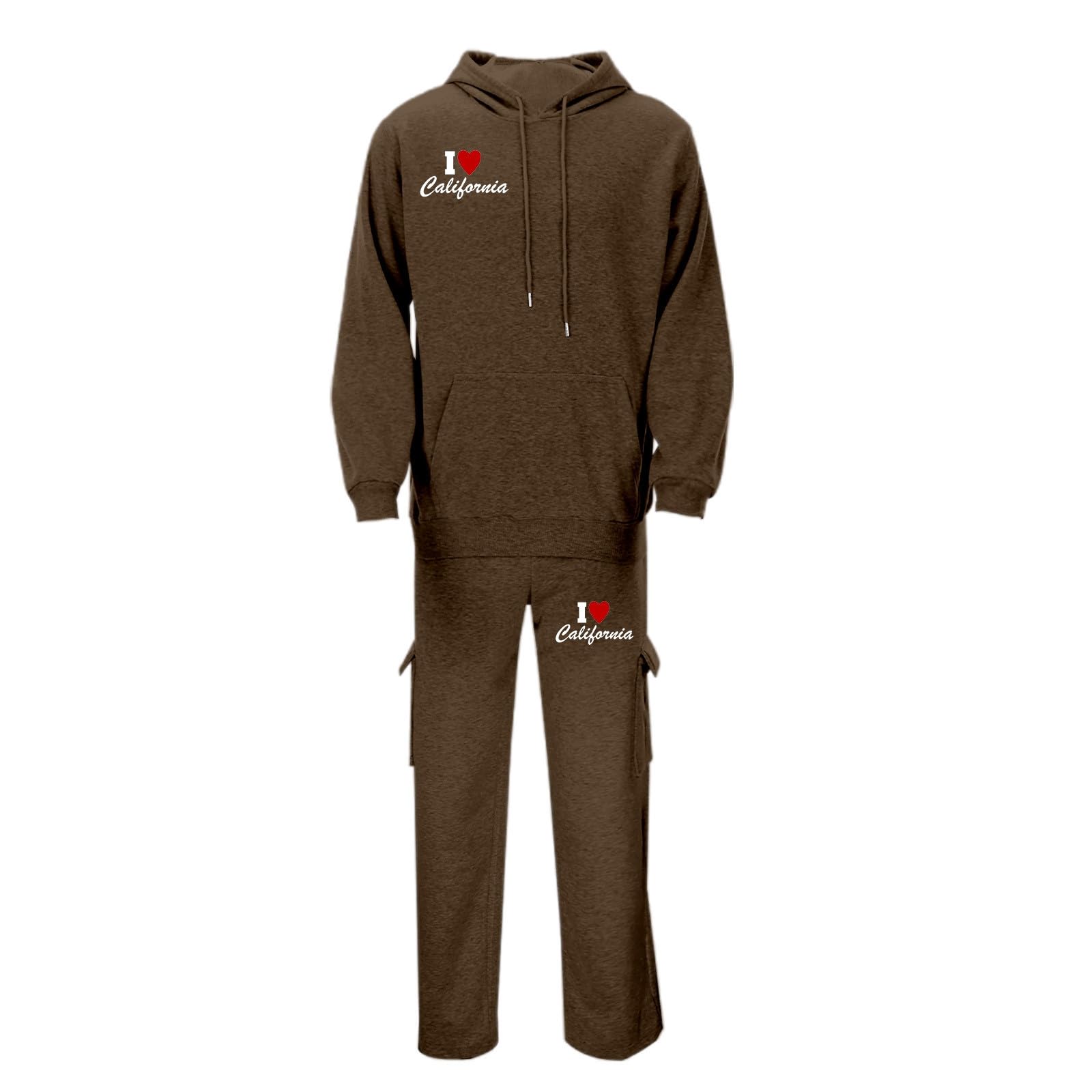 Generisch Męski dres do joggingu, bluza z kapturem, spodnie do biegania, jednokolorowy, dres treningowy, strój rekreacyjny, przewiewna bawełna, ciepła bawełna Y2K, kieszenie, kaptur, zestaw dresowy