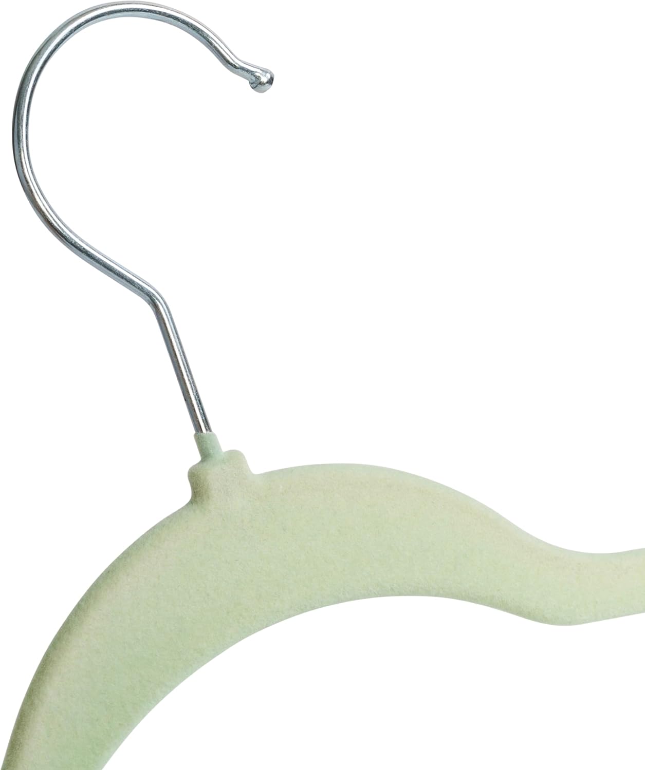 75-Pack Slim-Profile Non-Slip Velvet Hangers, Mint