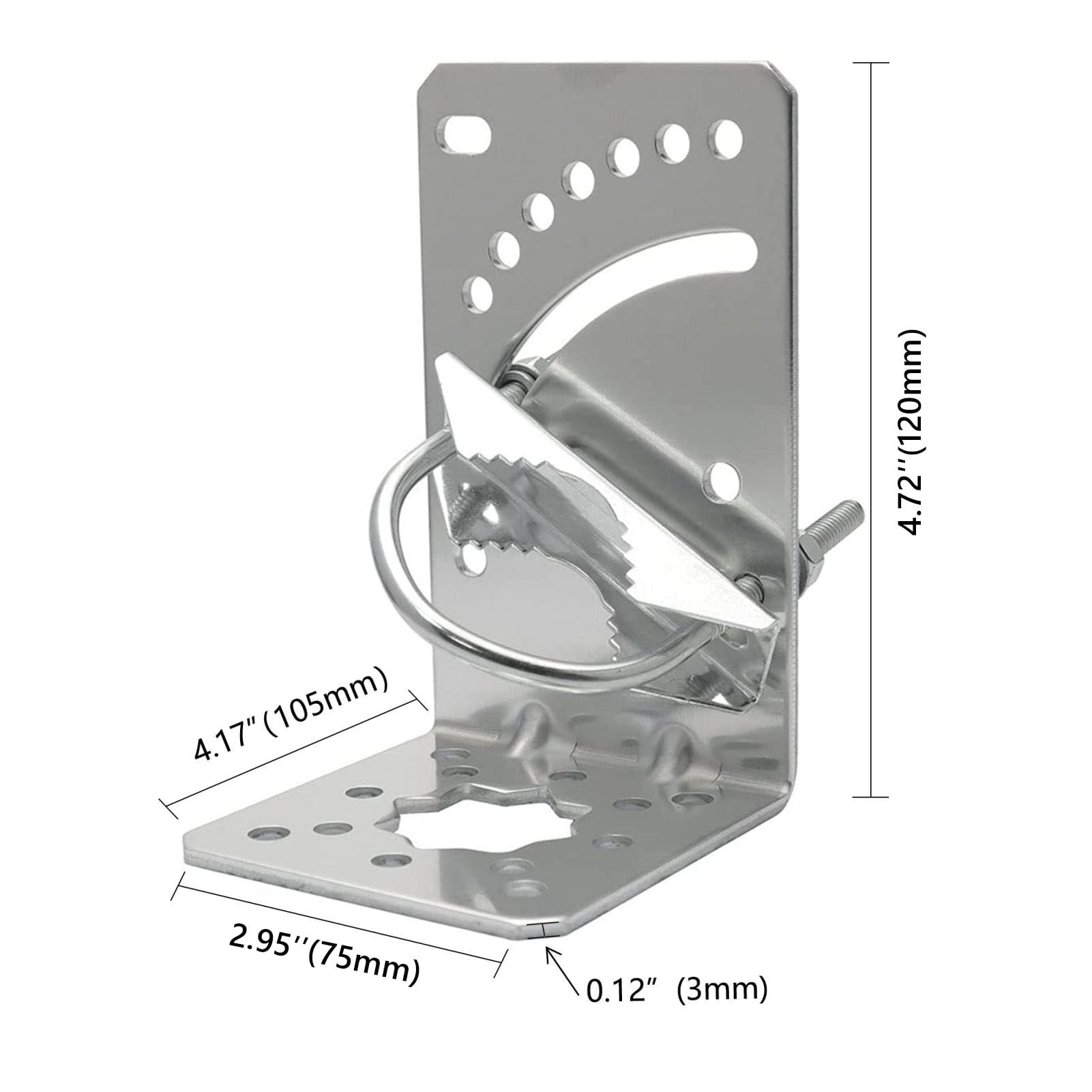 Alomejor Satellite Internet Mount Kit, Adjustable Weatherproof Design | Robusta struttura in acciaio inossidabile, sostiene fino a 110 libbre, adatto per uso esterno, adatto per parabola V2