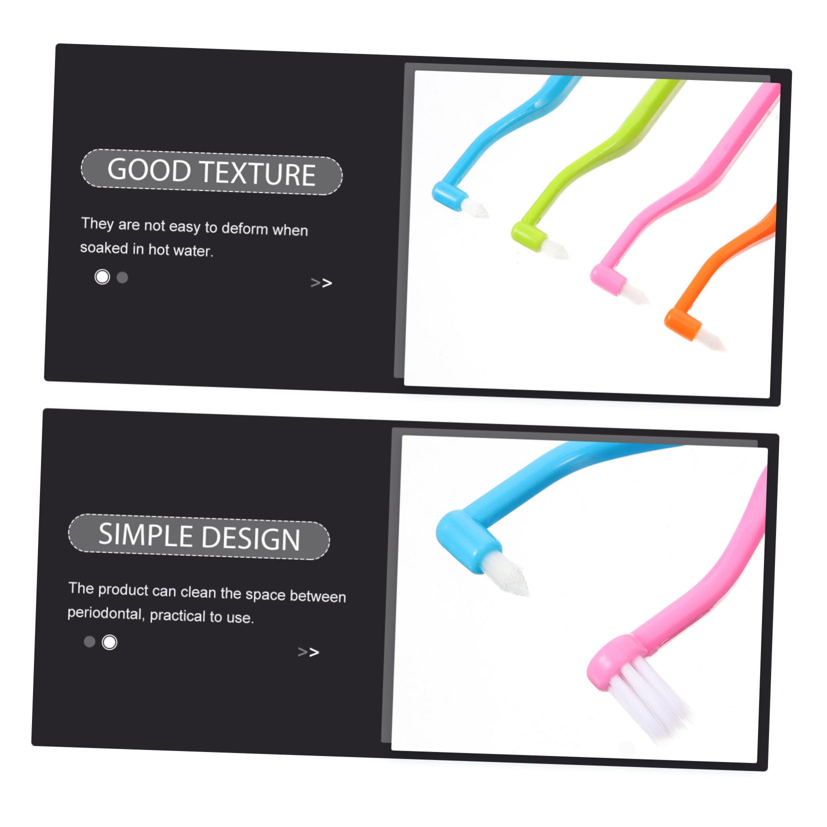 Beavorty 20 Pz Spazzolino Da Denti A Doppia Testa Spazzolini Da Denti Portatili Dente A Doppia Testa Spazzolini Conici Resistenti All'Usura Accessori Interspazio Spazzolino A Ciuffo A