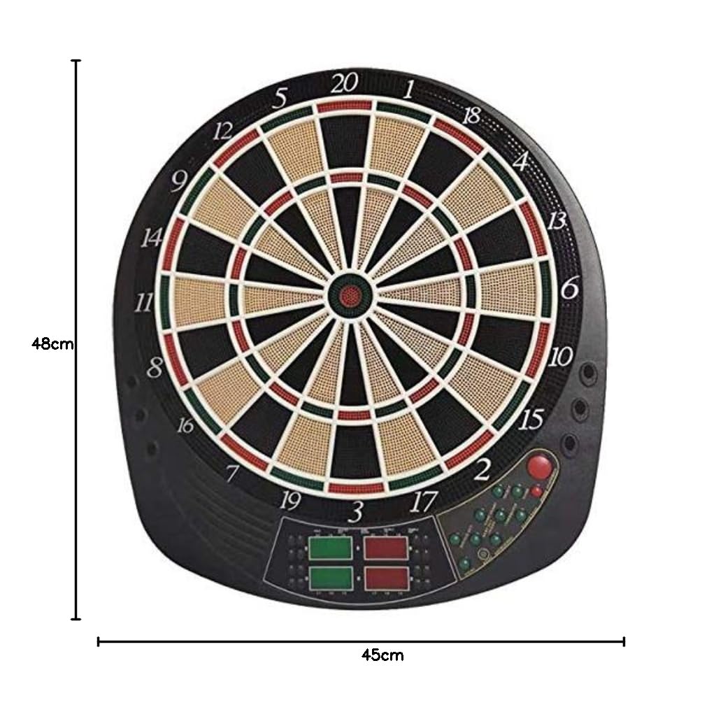 Best Sporting elektr. Dartscheibe Coventry - 27 Spiele mit 159 Varianten, bis zu 16 Spieler, 12 Dartpfeilen & Ersatzspitzen, LED-Anzeigen, Soundeffekt (Weiße Spinne)
