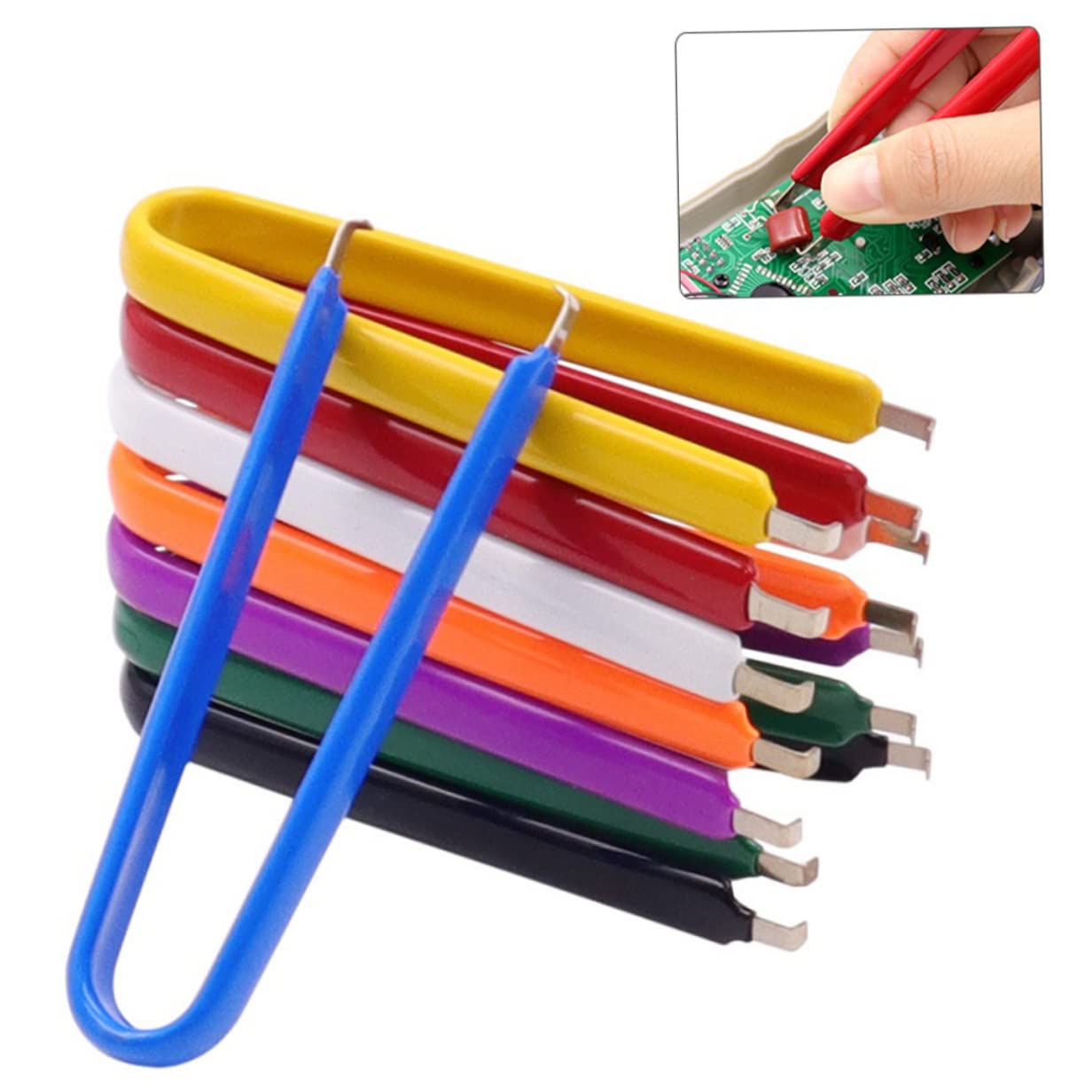 LIFKICH 3sets Tiny Component Catcher Ic Chip Puller U-shape Pickup Holder Stainless Steel Electronic Components 3pcs*3