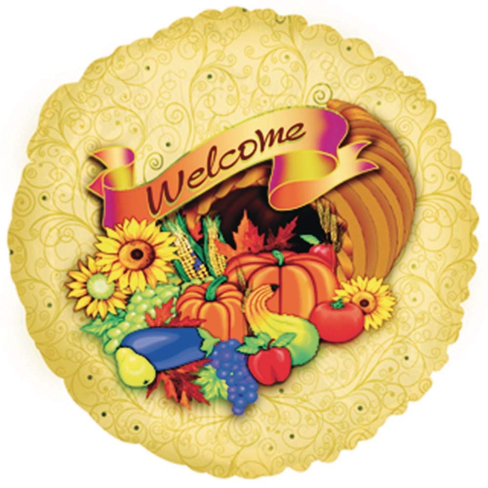 CTI Industries Corp Welcome Cornucopia MylarA Balloon (Pack of 10)