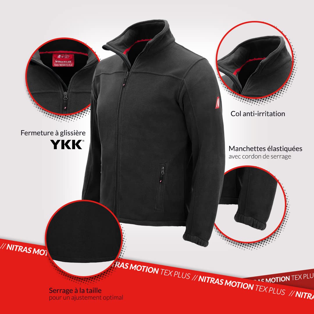 Nitras Motion Tex Plus Work Jacket - kurtka przeciwdeszczowa z miękkim polarem - ciepły i wygodny sweter