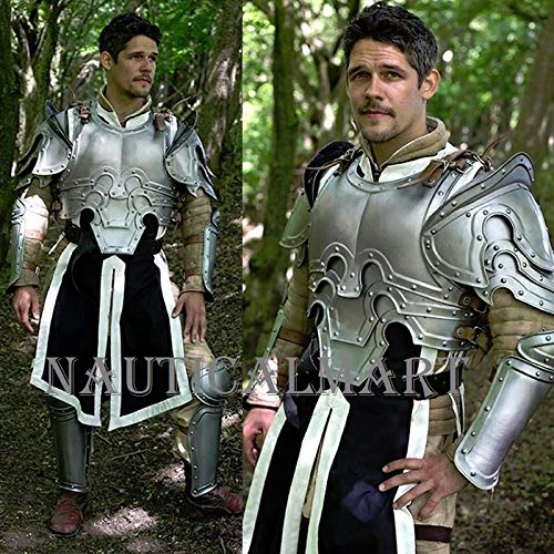 NauticalMart Fantasy Metal Templar of Negation Armour - LARP/Costume with Medieval Cape