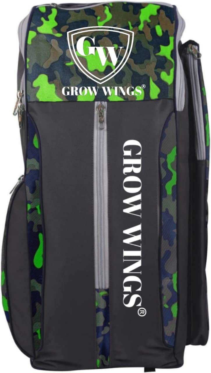 Grow wings New Cricket Kit Bag Unique Design with Heavy Padded Sports Bag (Green)-image-14
