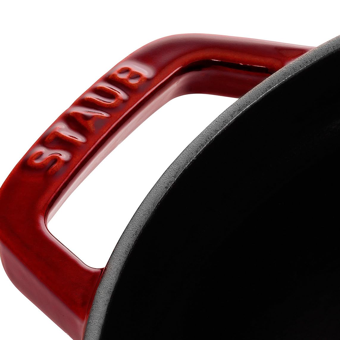 STAUB Cocotte, Gusseisen Bräter mit Deckel, 22 cm, 2,6 L, Rund, Alle Herdarten inkl Induktion, Made in France, Grenadine-Rot