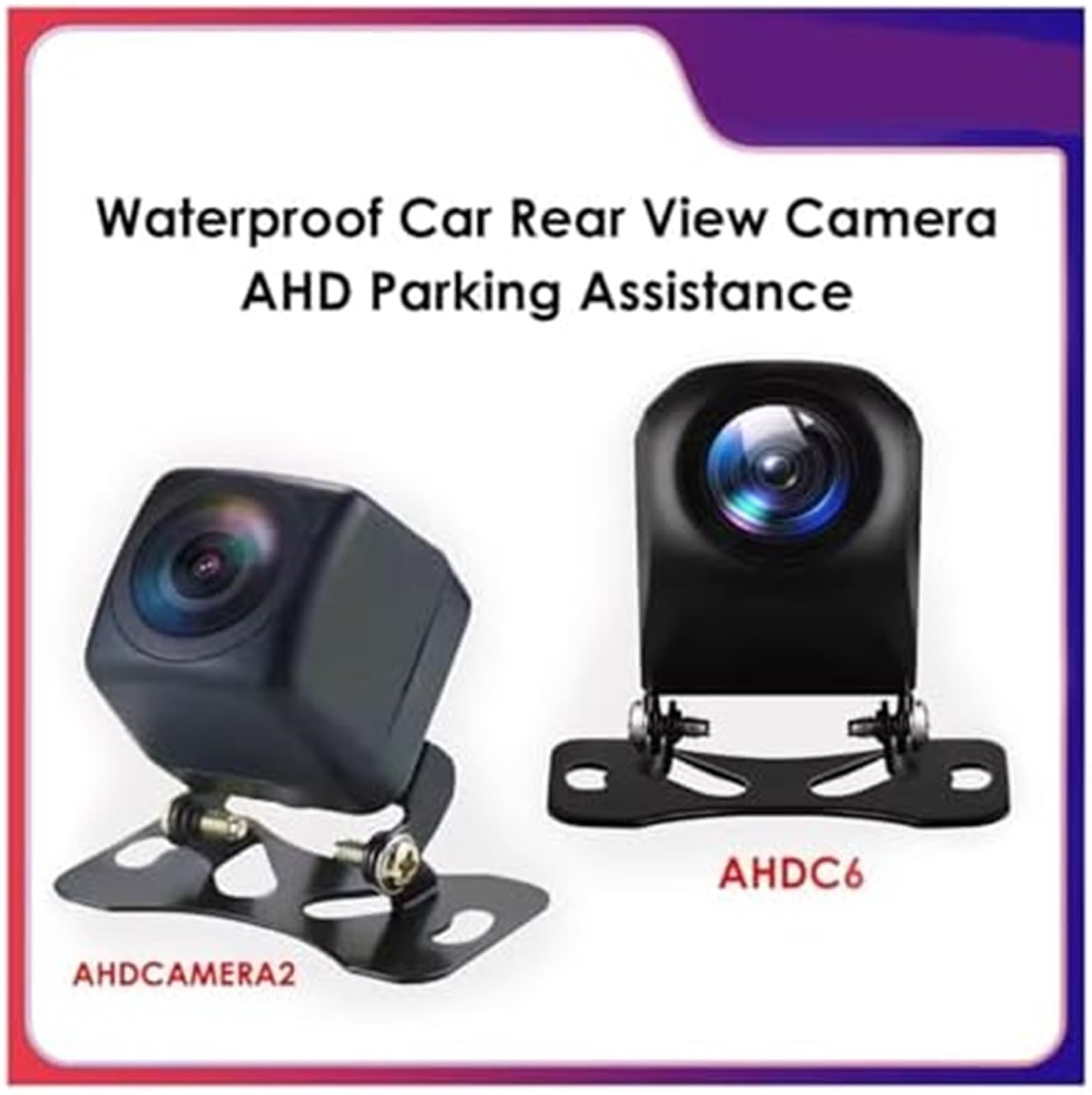 Tylna kamera pojazdu Kamera cofania 720P 1080P Ahd widok z tyłu 140 150 170 szerokokątny wodoodporny noktowizor uniwersalny asystent parkowania Ahdc2(BLACK AHDC6 720P)