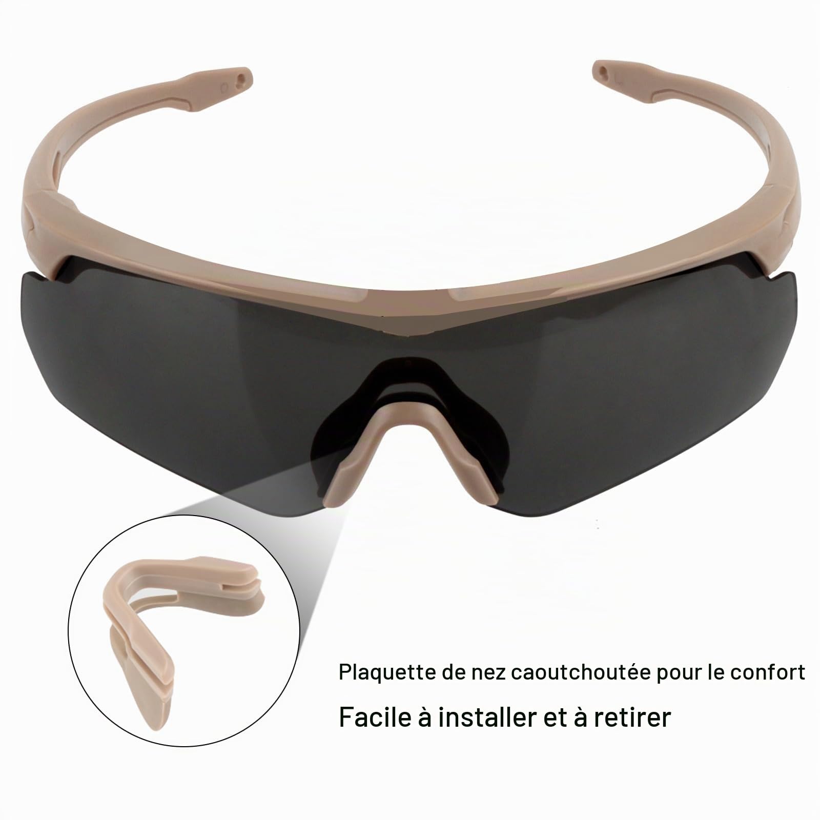 Lunettes de sport Lunettes anti-buée, Lunettes de soleil anti-UV400 Hommes et femmes pour le cyclisme, la randonnée, la course, la lecture