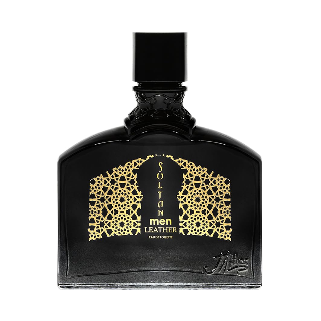 JEANNE ARTHES - Perfumy męskie Sultan Men Leather - Woda toaletowa - Butelka z rozpylaczem 100 ml - Wyprodukowano we Francji w Grasse