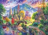 Cra-Z-Art - RoseArt - Abraham Hunter - Mountain Village - 1000 Piece Jigsaw Puzzle