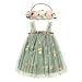 ca-flower headband tutu-Green-5t