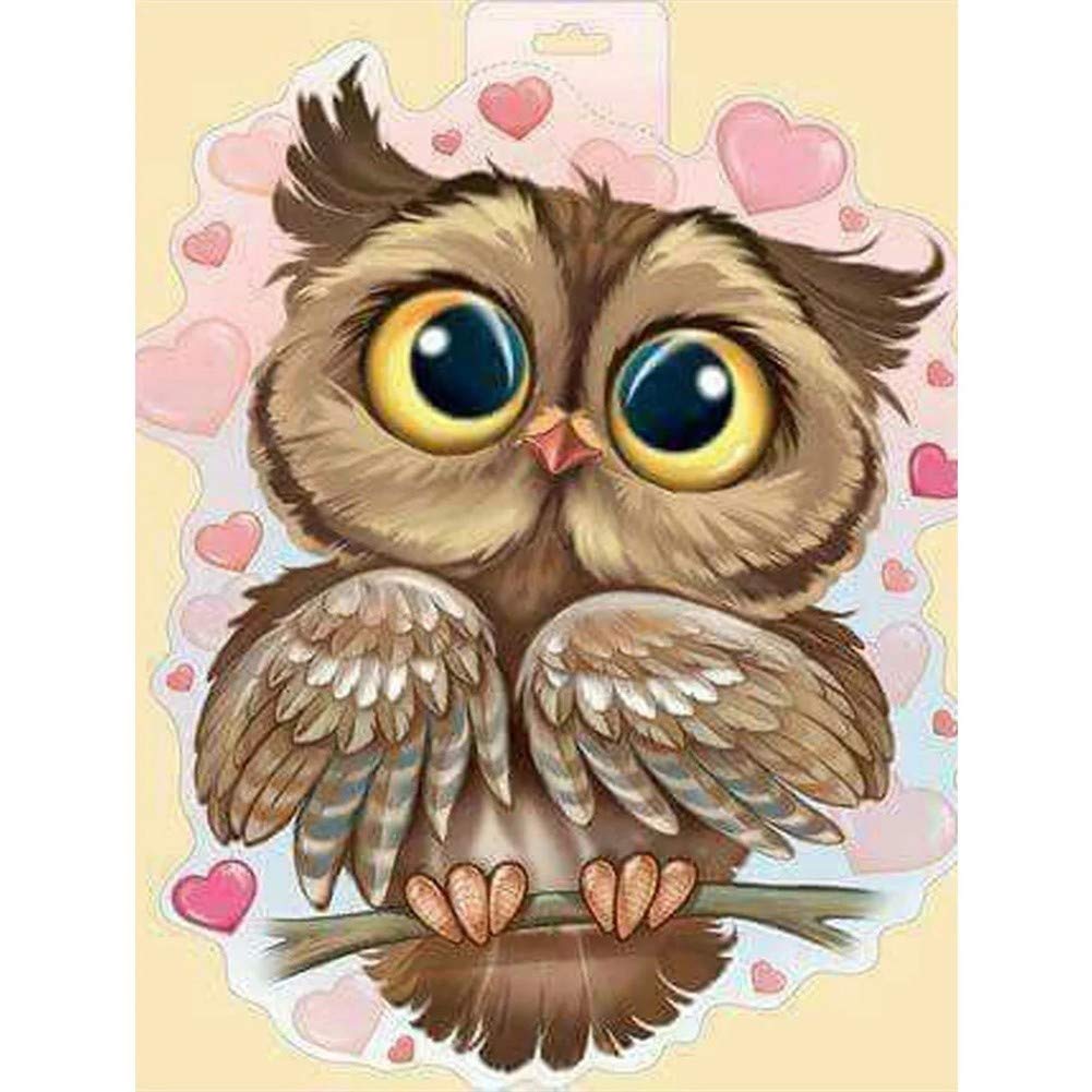 Diamond Painting Hibou 5D Décoration Murale Salon et Chambre 70x90cm