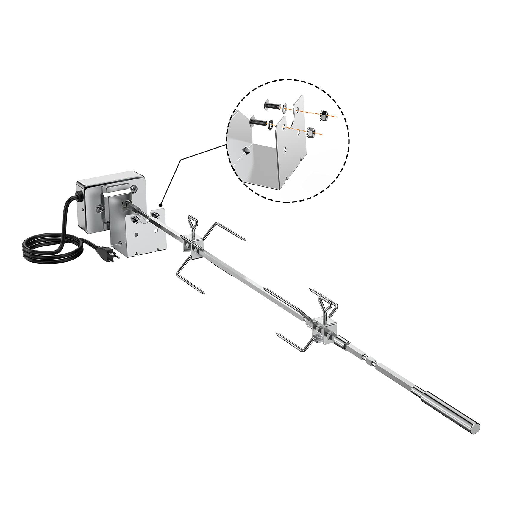 Kit de asador de acero inoxidable para parrillas de gas Weber Genesis II y Genesis II LX 200 y 300 Series 2